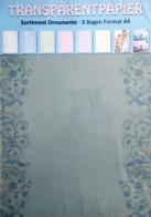 Papier transp. z motyw. Ornam. Opak. 8 ark. A-4 115g Papier transp. z motyw. Ornam. Opak. 8 ark. A-4 115g