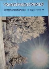 Papier transparentny z motywami ośnieżonego drzewa. Opak. 10 ark. A-4 115g. Kod towaru: G005342