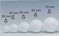 Kształtka ze styropianu - Kula średnica 5 cm - Kod : 801-05
