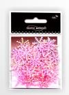 Aplikacje materiałowe - śnieżynki różowe , wielkość 20 mm. Kod towaru : AP-123