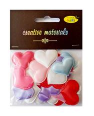 Aplikacje materiałowe SERCA ,3cm 30 szt miks kolorów AP-2099 Aplikacje materiałowe SERCA ,3cm 30 szt miks kolorów AP-2099