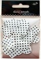 Aplikacje materiałowe SERCA w kropki 3,5cm białe . Kod towaru: AP-224 Aplikacje materiałowe SERCA w kropki 3,5cm białe . Kod towaru: AP-224