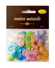 Aplikacje materiałowe MOTYLKI z kryształkiem 3,3cm, 18 szt AP-2599 Aplikacje materiałowe MOTYLKI z kryształkiem 3,3cm, 18 szt AP-2599