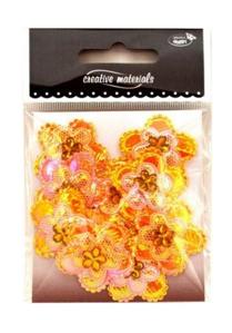 Aplikacje materiałowe – KWIATKI  3,2 cm żółte .  Kod towaru: AP-304