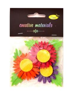 Kwiatki  filcowe 5-7cm ,3 szt kol mix .  Kod towaru: AP-399