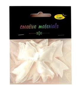 Aplikacje materiałowe – KOKARDKI 5-6cm białe .  Kod towaru: AP-410