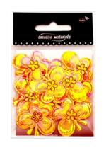 Aplikacje materiałowe - motyle pomarańczowe opalizujące z kryształkiem wielkość 36 mm. Kod towaru : AP-501