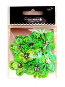 Aplikacje materiałowe – MOTYLKI  3,3 cm niebieskie .  Kod towaru: AP-507