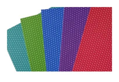 Karton obustronny nadruk mini kropki 300g ,24x34cm, 5 ark miks Karton obustronny nadruk mini kropki 300g ,24x34cm, 5 ark miks