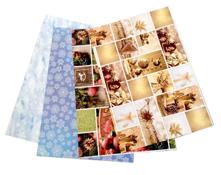 Karton 300g nadruk motywy świąteczne ,24x34cm 4 ark miks Karton 300g nadruk motywy świąteczne ,24x34cm 4 ark miks