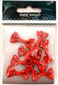 Kokardki w kropeczki ,3cm 8 szt czerwone . Kod towaru: B1023-520 Kokardki w kropeczki ,3cm 8 szt czerwone . Kod towaru: B1023-520