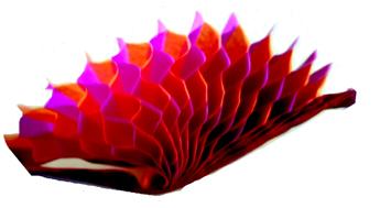 Bibułka przestrzenna 24x34cm różowo-pomarańczowa