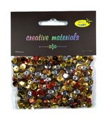 Cekiny 6mm, 20g miks kolorów złoto-srebrno-miedzianych