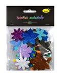 Kwiatki z pianki brokatowej (35-48mm) 10g Kwiatki z pianki brokatowej (35-48mm) 10g