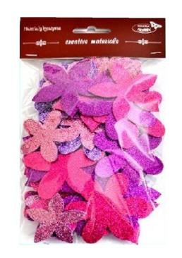 Kwiatki brokatowe 35-48mm miks 60 szt zestaw 3 Kwiatki brokatowe 35-48mm miks 60 szt zestaw 3
