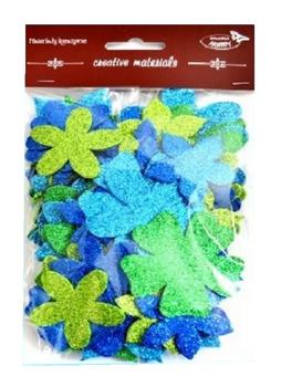 Kwiatki brokatowe 35-48mm miks 60 szt zestaw 6 Kwiatki brokatowe 35-48mm miks 60 szt zestaw 6