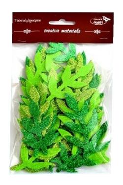 Gałązki brokatowe 7-15cm miks 36 szt tonacja zielona Gałązki brokatowe 7-15cm miks 36 szt tonacja zielona