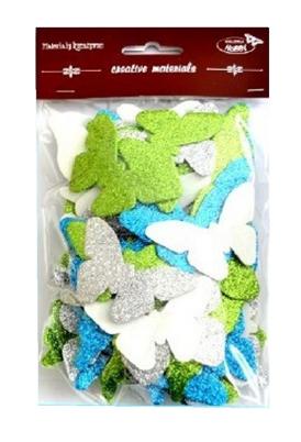 Motyle brokatowe 62-92mm miks 52 szt zestaw 5 Motyle brokatowe 62-92mm miks 52 szt zestaw 5