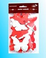 Motyle 62-92mm miks 52 szt czerwono-białe Motyle 62-92mm miks 52 szt czerwono-białe