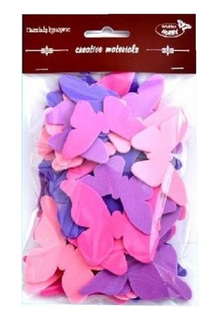 Motyle 62-92mm miks 52 szt różowo-fioletowe Motyle 62-92mm miks 52 szt różowo-fioletowe