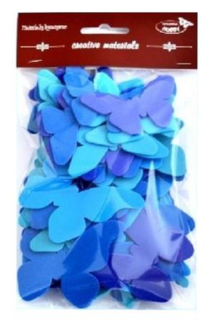 Motyle 62-92mm miks 52 szt tonacja niebieska Motyle 62-92mm miks 52 szt tonacja niebieska