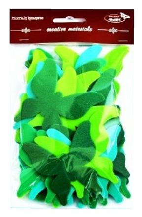 Motyle 62-92mm miks 52 szt tonacja zielona Motyle 62-92mm miks 52 szt tonacja zielona