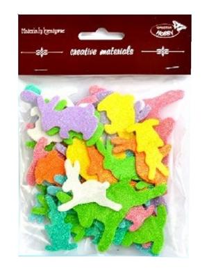 Zajączki brokatowe miks 56 szt Zajączki brokatowe miks 56 szt