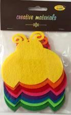 Biedronki z filcu wielkość 10,5x9 cm 9 szt miks DML-FBD01 Biedronki z filcu wielkość 10,5x9 cm 9 szt miks DML-FBD01