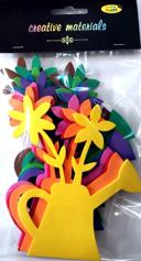 Kwiatki w konewce z pianki wielkość 9,5x12 cm 9 szt miks intens DML-KK01 Kwiatki w konewce z pianki wielkość 9,5x12 cm 9 szt miks intens DML-KK01