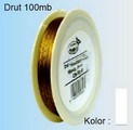 Drut stalowy 0.3mm duża szpula 100 mb kolor :biały . Kod: DR-JK100-00 Drut stalowy 0.3mm duża szpula 100 mb kolor :biały . Kod: DR-JK100-00