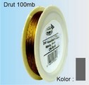 Drut stalowy 0.3mm duża szpula 100 mb kolor :szary . Kod: DR-JK100-84 Drut stalowy 0.3mm duża szpula 100 mb kolor :szary . Kod: DR-JK100-84