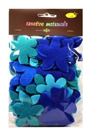 Miks kwiatów z filcu w odcieniach błękitu . Kod towaru : DS521-K35 Miks kwiatów z filcu w odcieniach błękitu . Kod towaru : DS521-K35