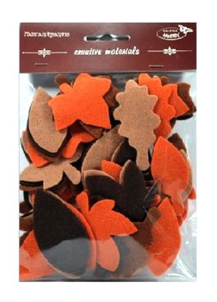 Miks liści z filcu w odcieniach brązu . Kod towaru : DS521-L75 Miks liści z filcu w odcieniach brązu . Kod towaru : DS521-L75