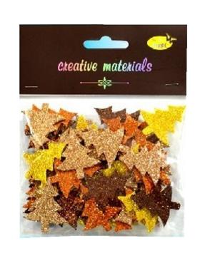 Elementy z mikrogumy brokatowej : Choinki , wielkość ca. 4cm miks kolorów ciepłych.Kod : DS5210-CH Elementy z mikrogumy brokatowej : Choinki , wielkość ca. 4cm miks kolorów ciepłych.Kod : DS5210-CH