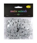 Elementy z pianki brokat. 30 szt ŚNIEŻYNKI srebrne Elementy z pianki brokat. 30 szt ŚNIEŻYNKI srebrne