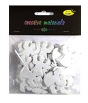 Elementy z pianki brokat. 50 szt ANIOŁY białe Elementy z pianki brokat. 50 szt ANIOŁY białe