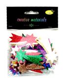 Komety z pianki brokatowej mix 40 szt Komety z pianki brokatowej mix 40 szt