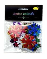 Śniezynki z pianki brokatowej mix 30 szt Śniezynki z pianki brokatowej mix 30 szt