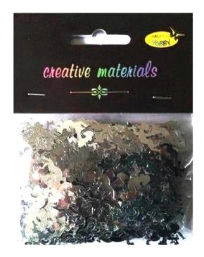 Elementy z folii Alu ,15g ANIOŁY srebrne Elementy z folii Alu ,15g ANIOŁY srebrne