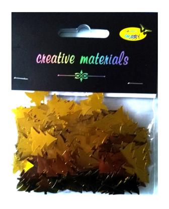 Elementy z folii Alu ,15g CHOINKI złote Elementy z folii Alu ,15g CHOINKI złote