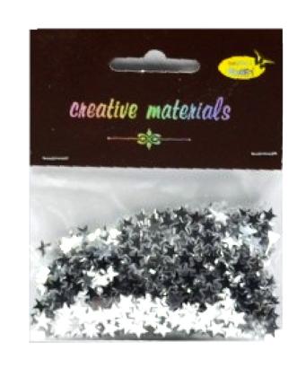 Elementy z folii Alu ,20g  GWIAZDKI srebrne