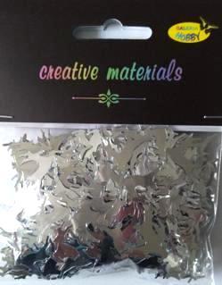 Elementy z folii Alu ,15g RENIFERY srebrne Elementy z folii Alu ,15g RENIFERY srebrne