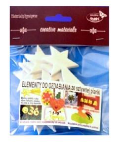 Elementy do zdobienia ze sztywnej, grubej pianki. Wielkość 10 cm. Rodzaj : Komety. Kod: EMG-106
