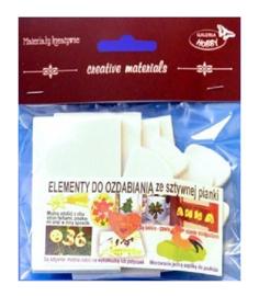 Elementy do zdobienia ze sztywnej, grubej pianki. Wielkość 10 cm. Rodzaj : Prezenty. Kod: EMG-107