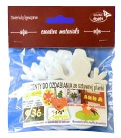 Elementy do zdobienia ze sztywnej, grubej pianki. Wielkość 10 cm. Rodzaj : Bałwanki.  Kod: EMG-108