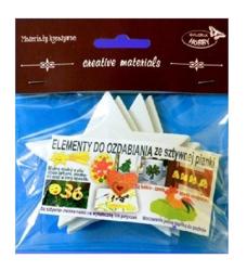 Elementy do zdobienia ze sztywnej, grubej pianki. Wielkość 10 cm. Rodzaj : Gwiazdy 5 ramienne. Kod: EMG-109