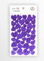 Stiker z elementami z pianki . Wzór serca, kolor : fioletowy . Opakowanie 2 arkusze z naklejkami. Kod towaru : EVASTK-S232 Stiker z elementami z pianki . Wzór serca, kolor : fioletowy . Opakowanie 2 arkusze z naklejkami. Kod towaru : EVASTK-S232