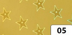 Karton holograficzny : Złote gwiazdy 25x35 cm a 5 ark. Kod :FO300405