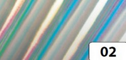 Karton holograficzny : Srebrne pasy 50x70 cm a 10 ark. Kod : FO301002