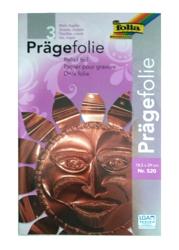 Folia metaliczna twarda, 18,5x29 cm w teczkach miedziana a 3 ark. Kod towaru: FO520 Folia metaliczna twarda, 18,5x29 cm w teczkach miedziana a 3 ark. Kod towaru: FO520